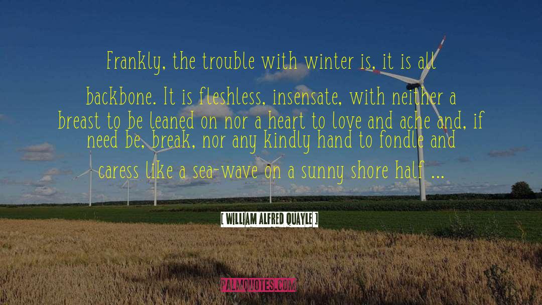 William Alfred Quayle Quotes: Frankly, the trouble with winter