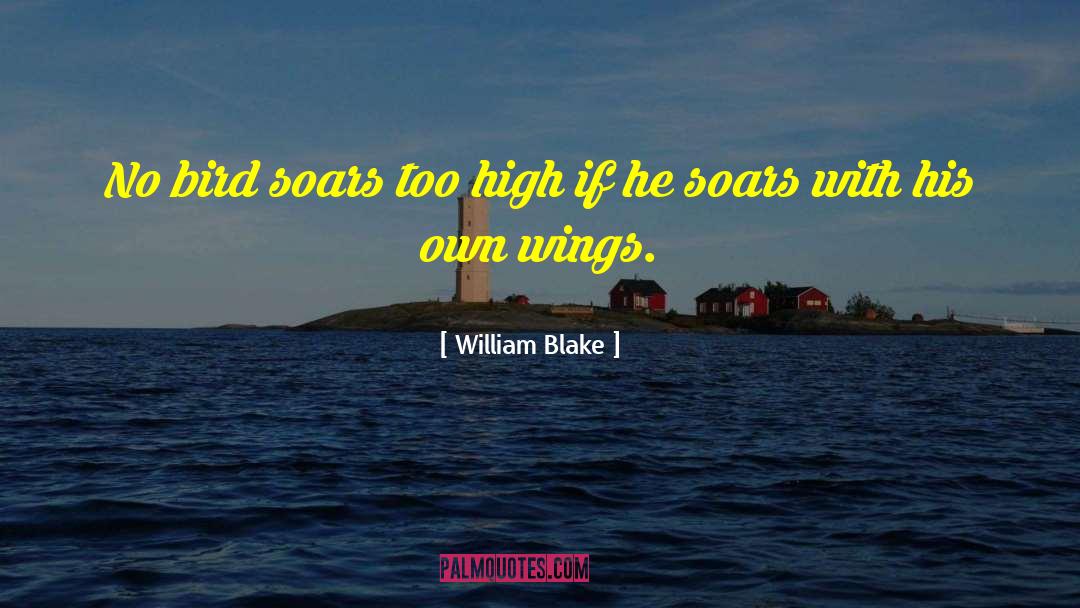 William Blake Quotes: No bird soars too high