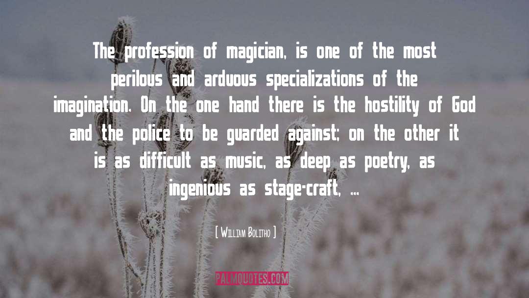 William Bolitho Quotes: The profession of magician, is