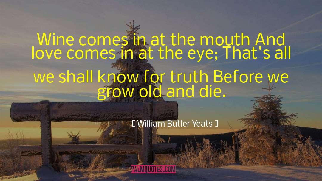 William Butler Yeats Quotes: Wine comes in at the