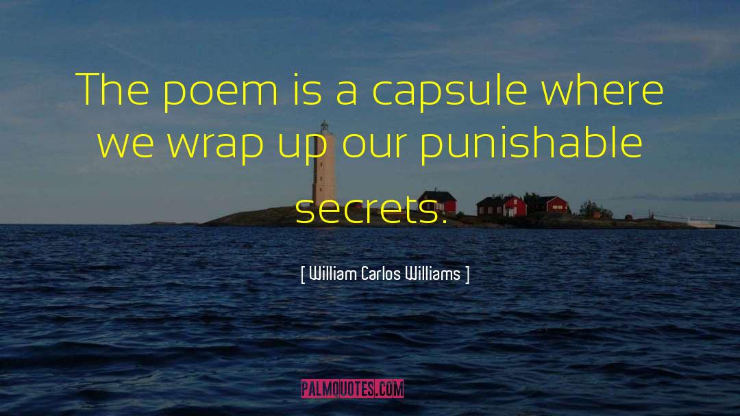 William Carlos Williams Quotes: The poem is a capsule