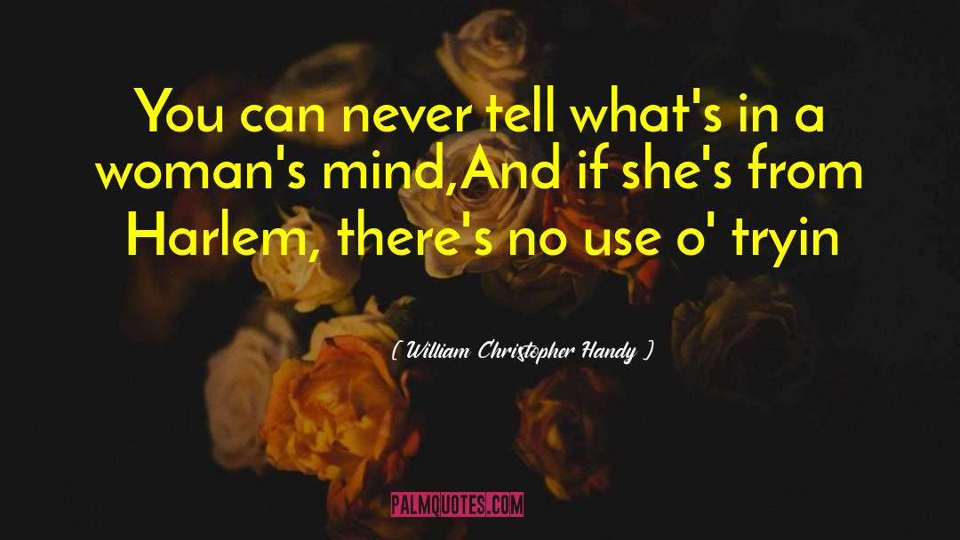 William Christopher Handy Quotes: You can never tell what's