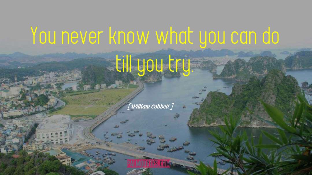 William Cobbett Quotes: You never know what you