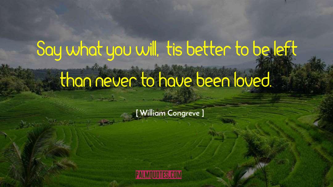 William Congreve Quotes: Say what you will, 'tis