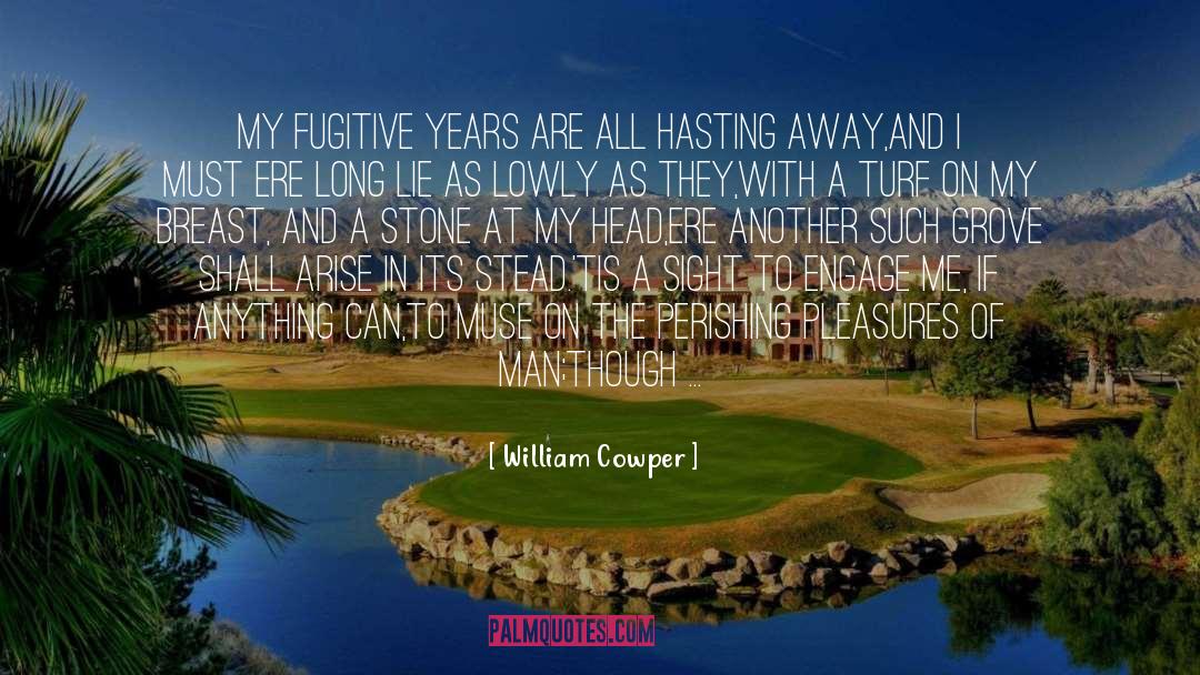 William Cowper Quotes: My fugitive years are all