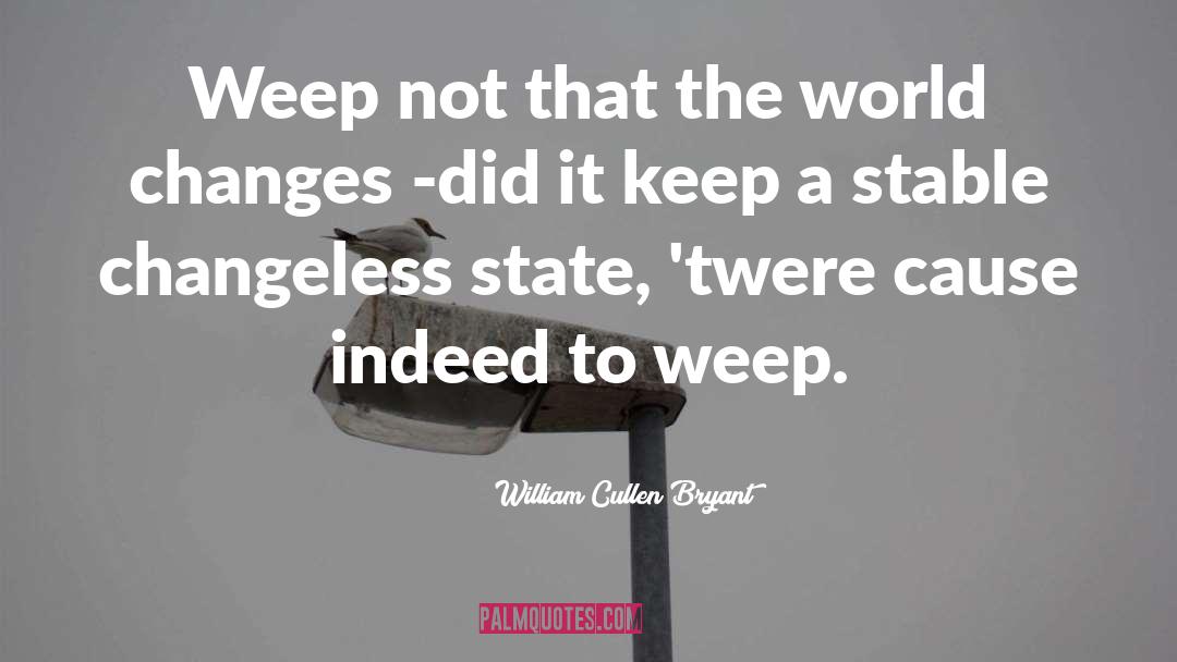William Cullen Bryant Quotes: Weep not that the world