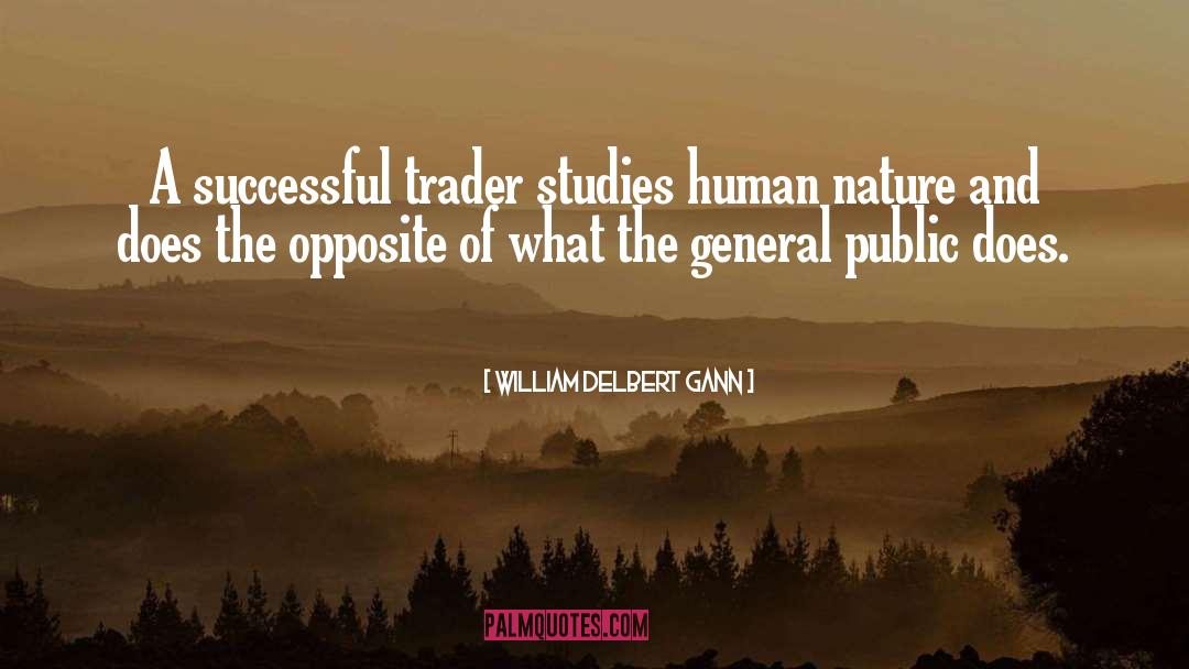 William Delbert Gann Quotes: A successful trader studies human