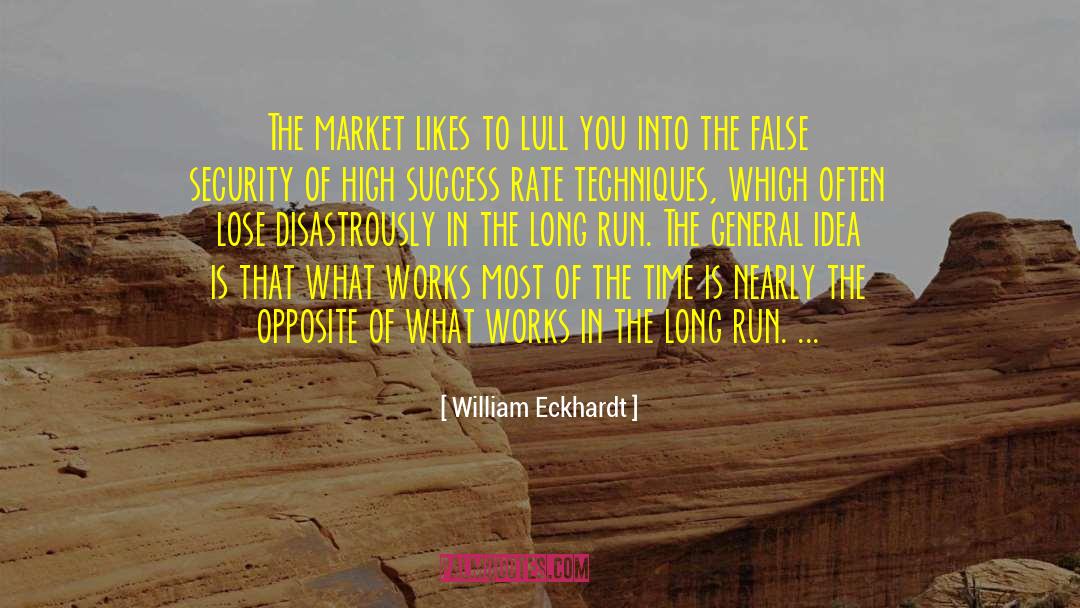 William Eckhardt Quotes: The market likes to lull