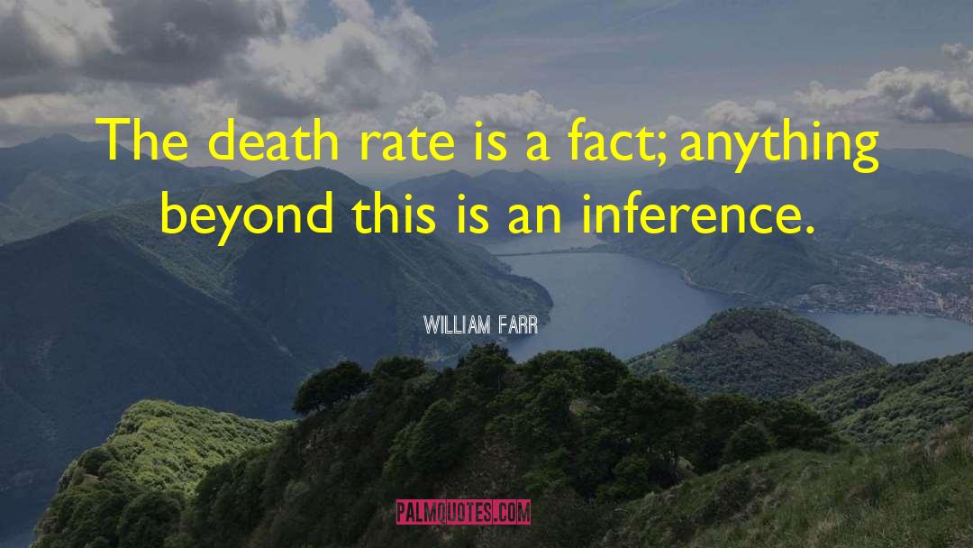 William Farr Quotes: The death rate is a