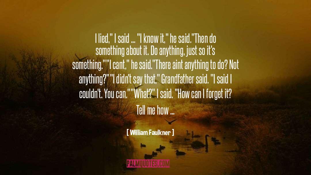 William Faulkner Quotes: I lied,