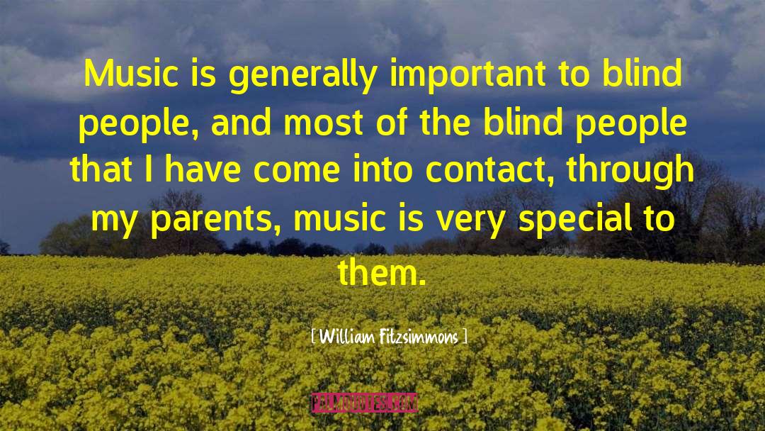 William Fitzsimmons Quotes: Music is generally important to