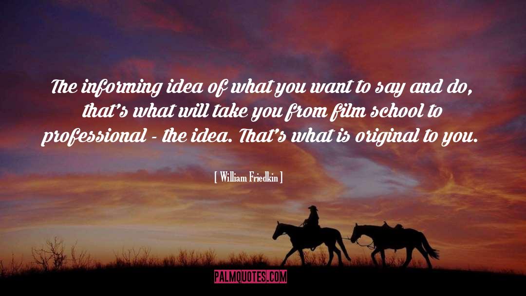 William Friedkin Quotes: The informing idea of what