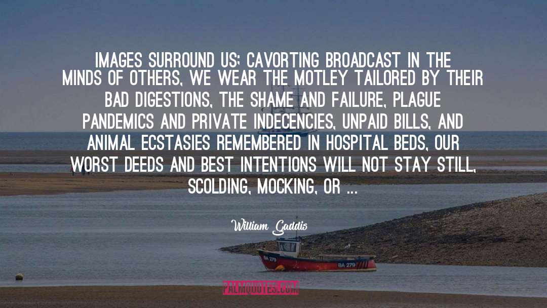 William Gaddis Quotes: Images surround us; cavorting broadcast