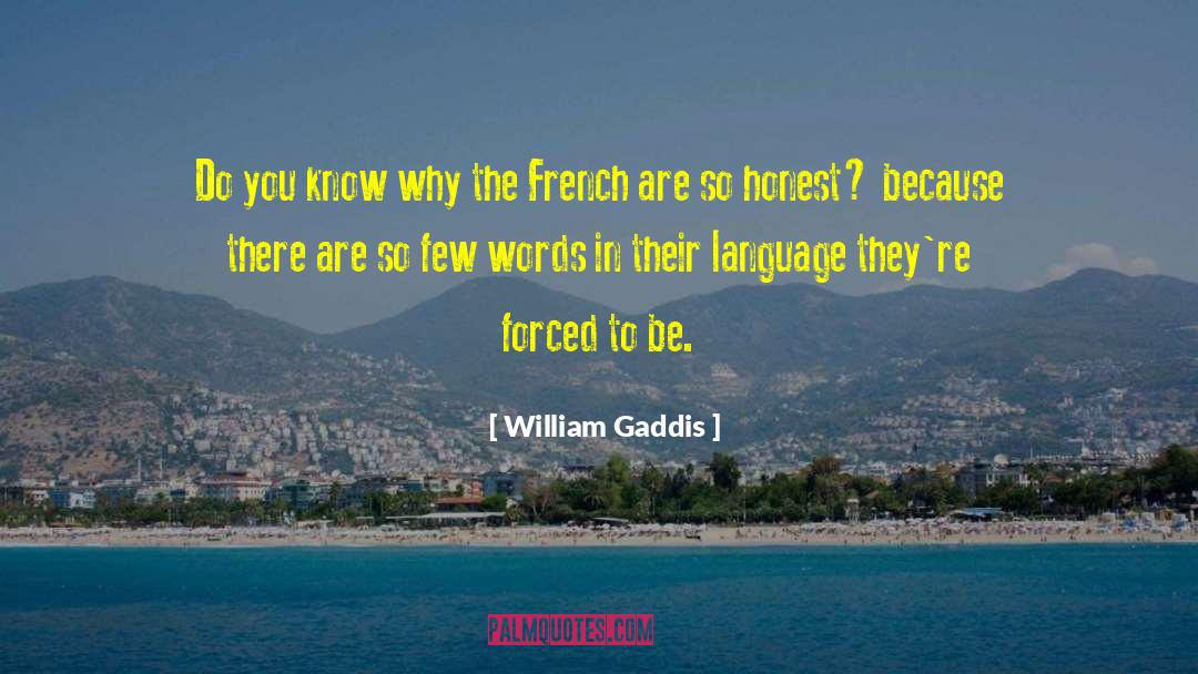 William Gaddis Quotes: Do you know why the