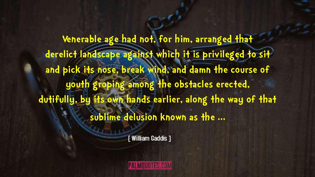 William Gaddis Quotes: Venerable age had not, for