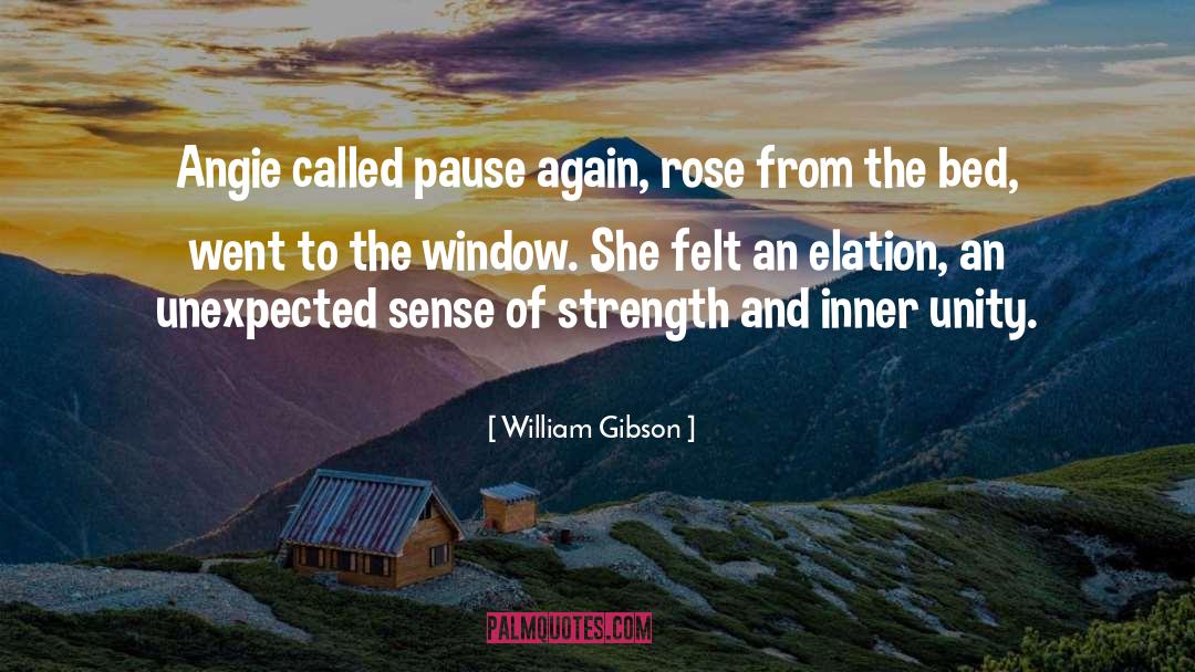 William Gibson Quotes: Angie called pause again, rose