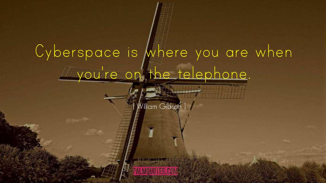 William Gibson Quotes: Cyberspace is where you are
