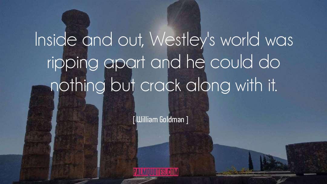 William Goldman Quotes: Inside and out, Westley's world