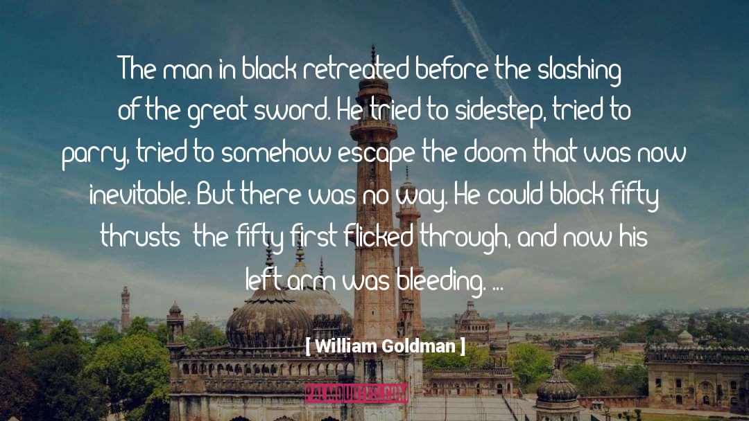 William Goldman Quotes: The man in black retreated