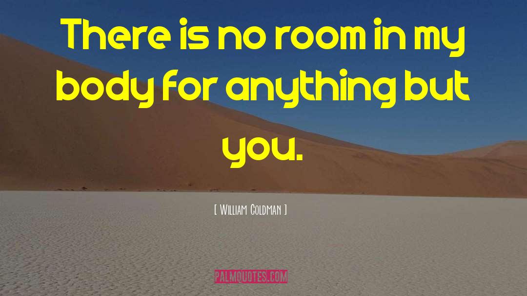 William Goldman Quotes: There is no room in