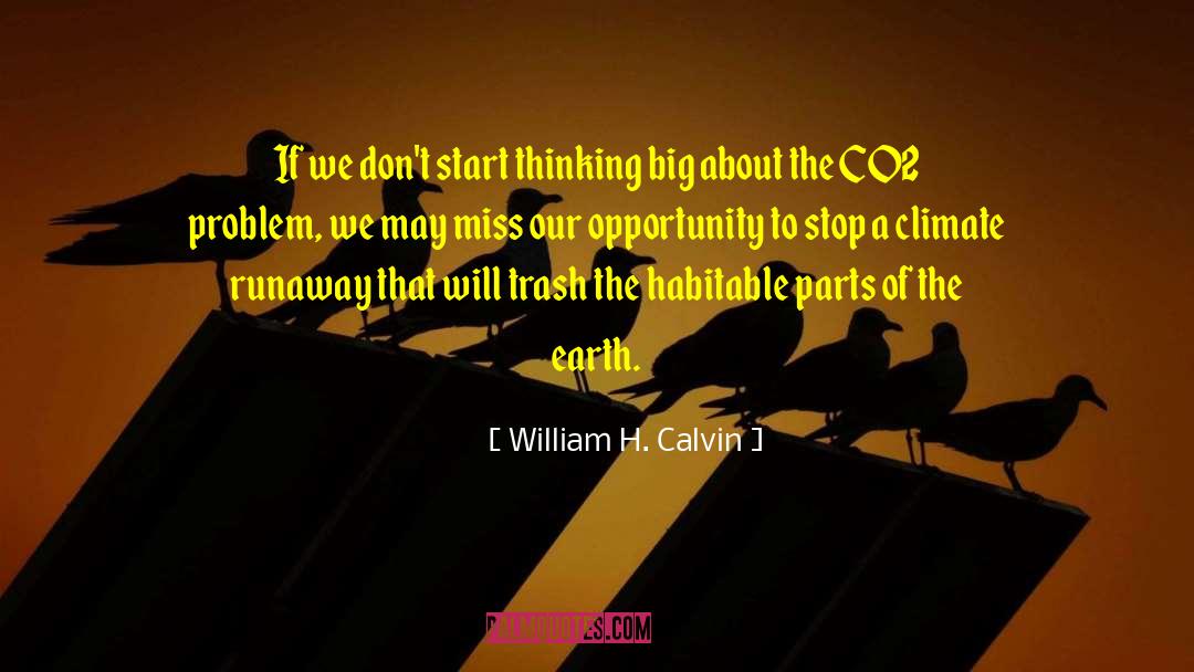 William H. Calvin Quotes: If we don't start thinking