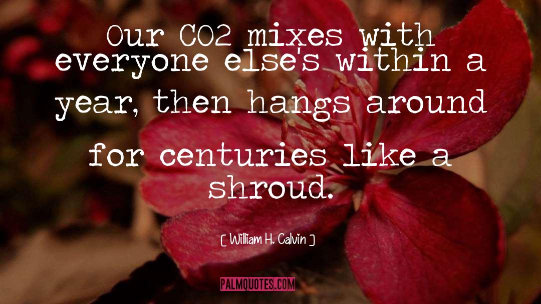William H. Calvin Quotes: Our CO2 mixes with everyone