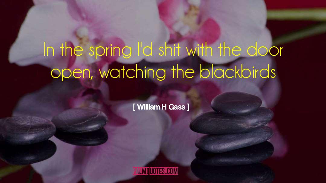 William H Gass Quotes: In the spring I'd shit