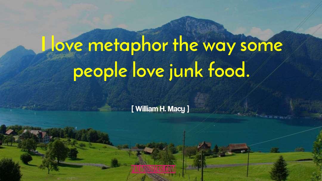 William H. Macy Quotes: I love metaphor the way