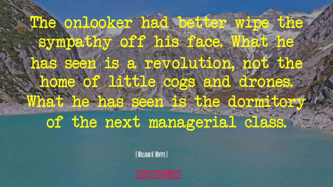 William H. Whyte Quotes: The onlooker had better wipe