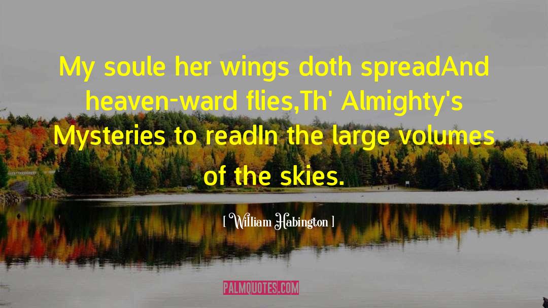 William Habington Quotes: My soule her wings doth