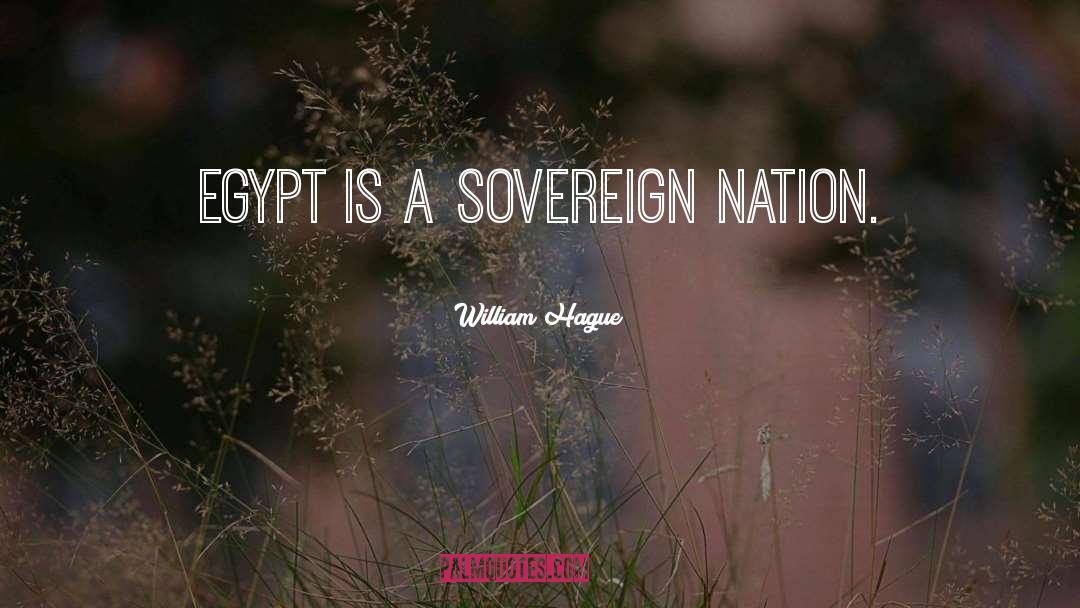 William Hague Quotes: Egypt is a sovereign nation.