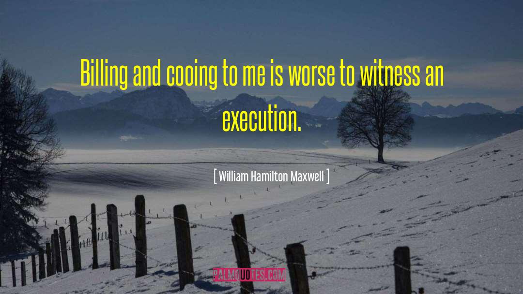 William Hamilton Maxwell Quotes: Billing and cooing to me
