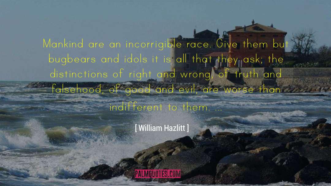 William Hazlitt Quotes: Mankind are an incorrigible race.