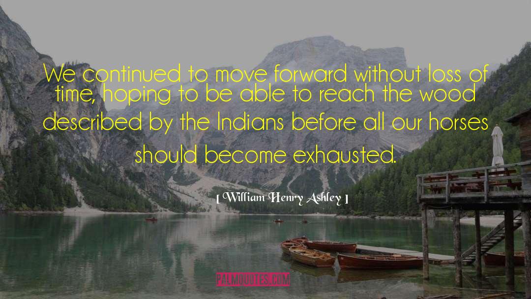 William Henry Ashley Quotes: We continued to move forward
