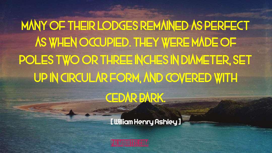 William Henry Ashley Quotes: Many of their lodges remained