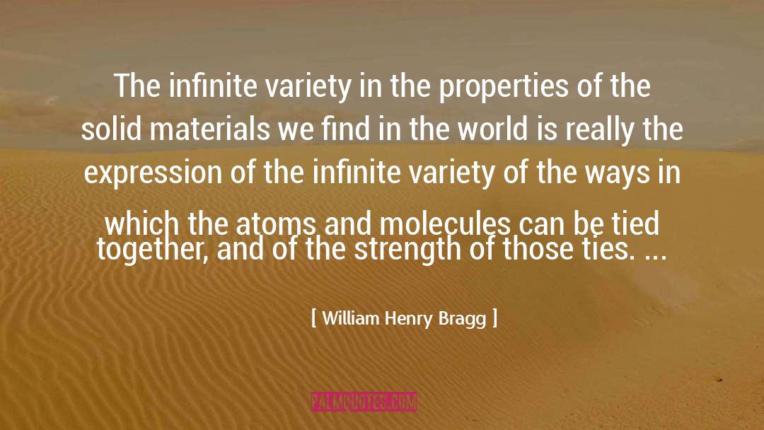 William Henry Bragg Quotes: The infinite variety in the