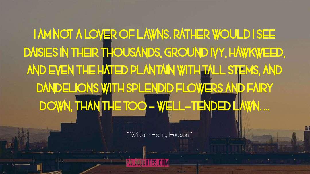 William Henry Hudson Quotes: I am not a lover