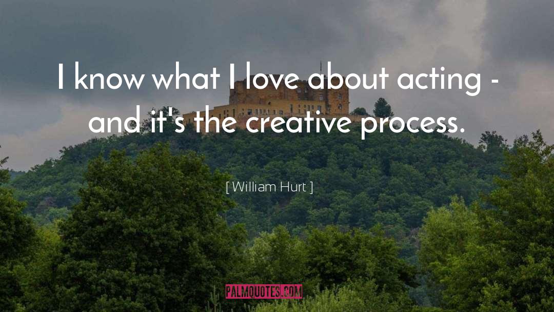 William Hurt Quotes: I know what I love