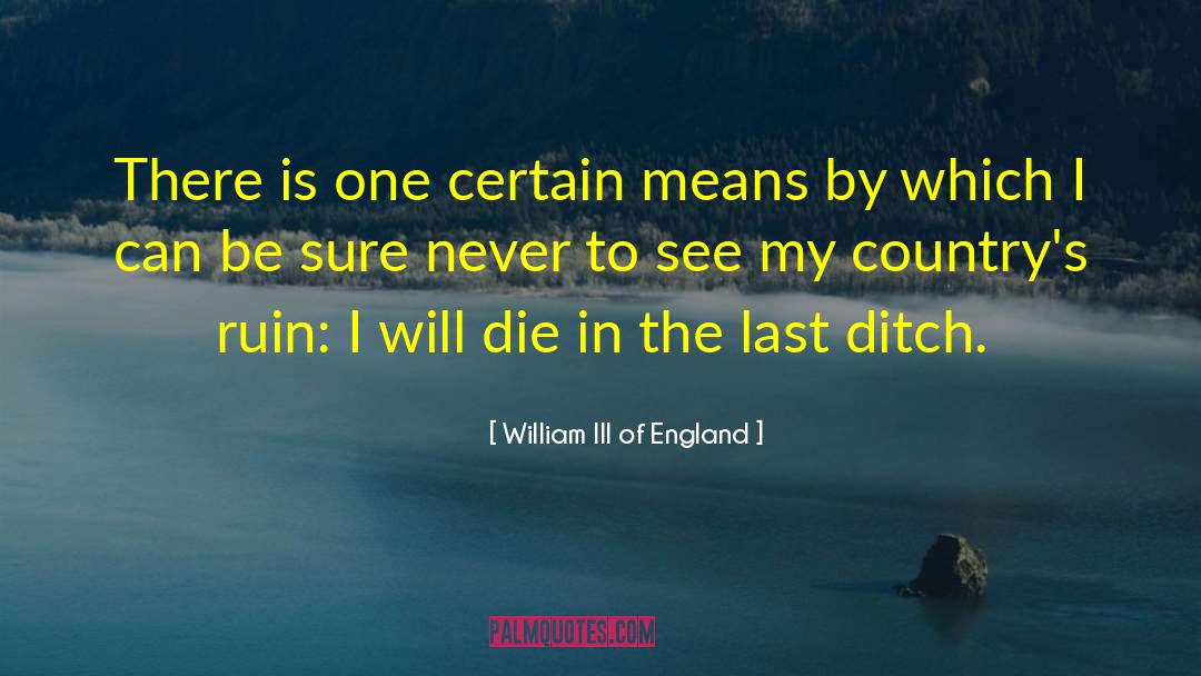 William III Of England Quotes: There is one certain means