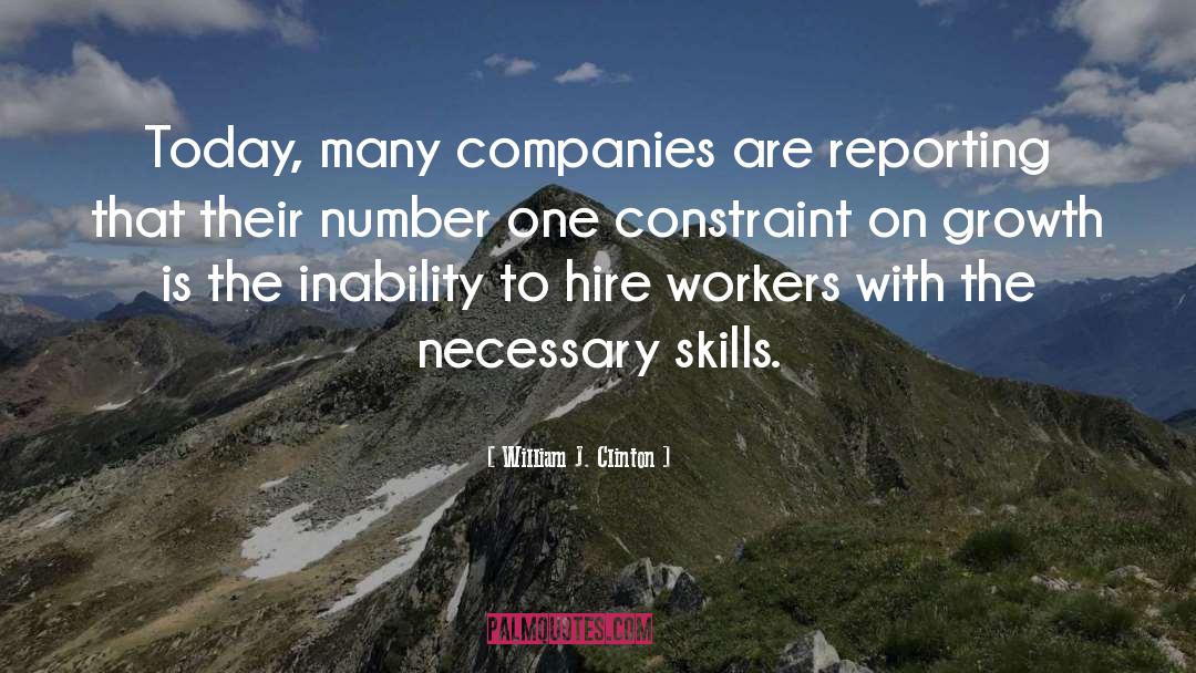 William J. Clinton Quotes: Today, many companies are reporting