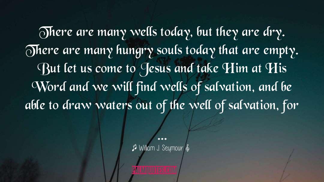 William J. Seymour Quotes: There are many wells today,