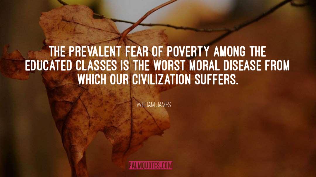 William James Quotes: The prevalent fear of poverty