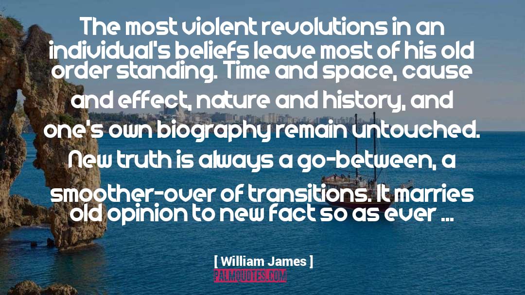 William James Quotes: The most violent revolutions in