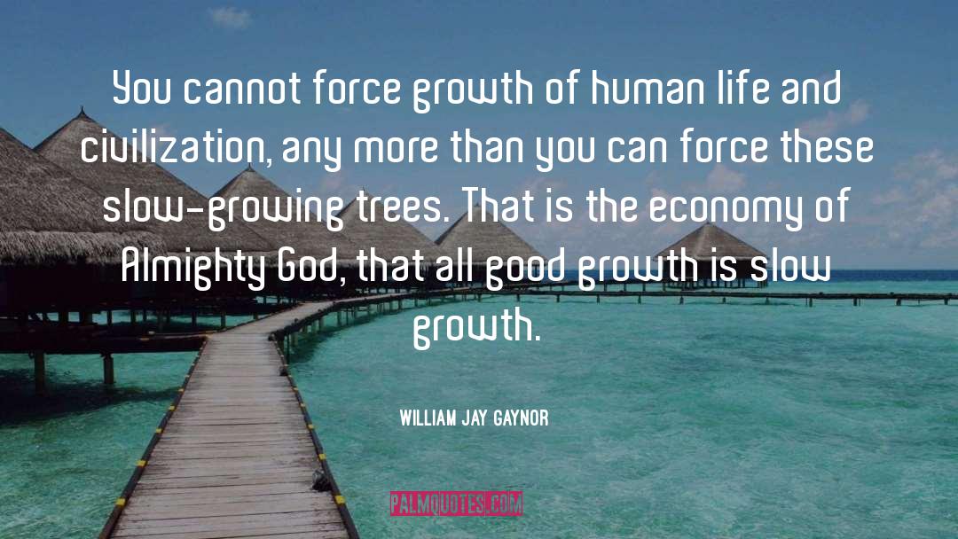 William Jay Gaynor Quotes: You cannot force growth of