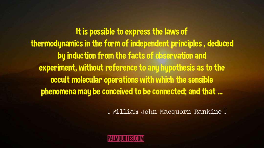 William John Macquorn Rankine Quotes: It is possible to express