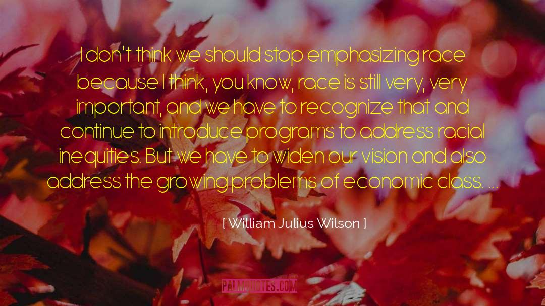 William Julius Wilson Quotes: I don't think we should