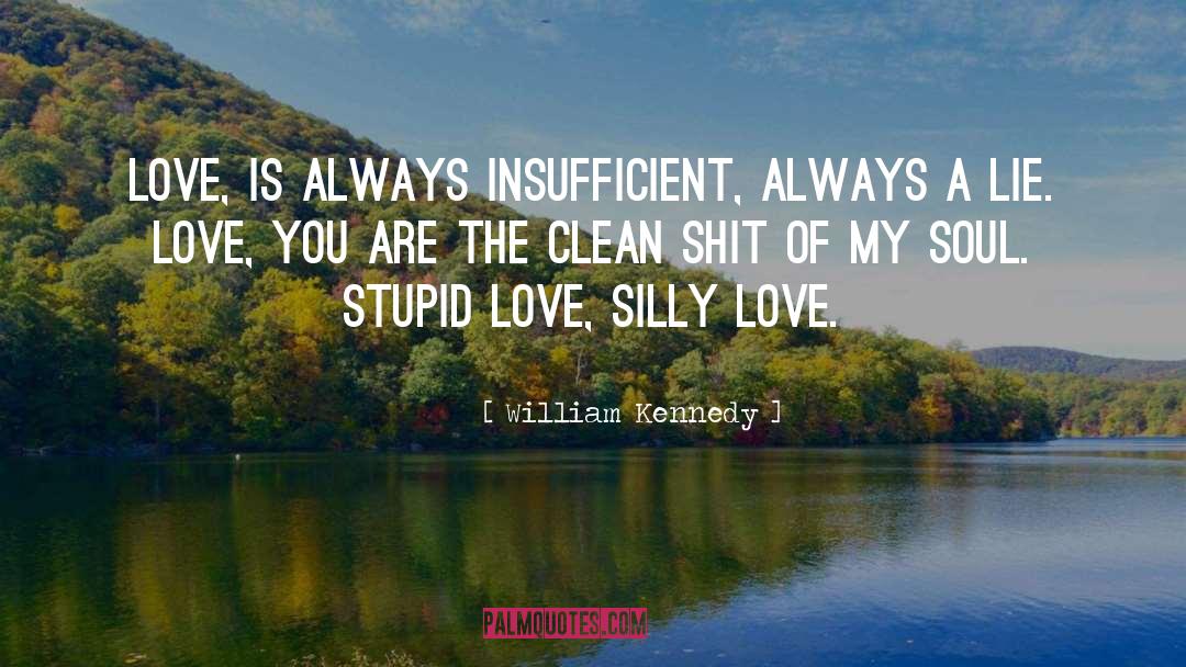 William Kennedy Quotes: Love, is always insufficient, always