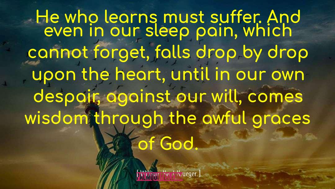 William Kent Krueger Quotes: He who learns must suffer.