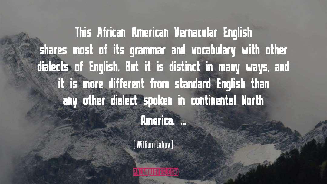 William Labov Quotes: This African American Vernacular English