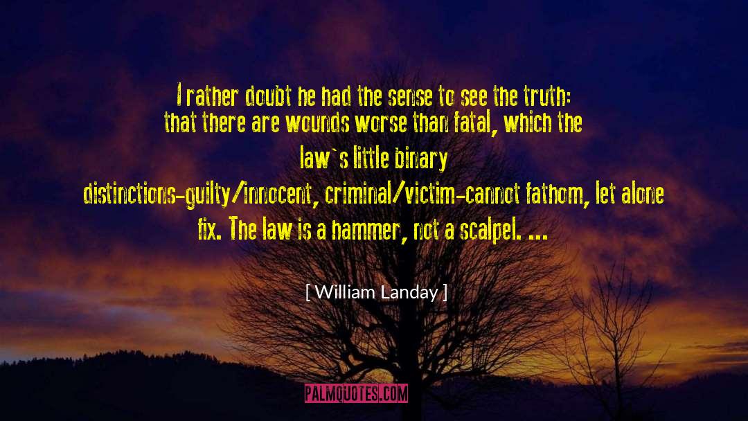 William Landay Quotes: I rather doubt he had